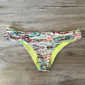 L*Space Multicolor Bikini Bottom with Yellow Accents